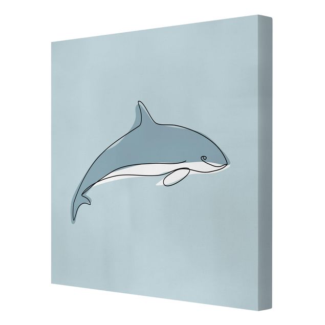 Cuadros modernos y elegantes Dolphin Line Art