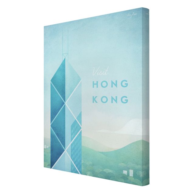 Lienzos de cuadros famosos Travel Poster - Hong Kong