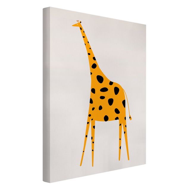 Lienzos de cuadros famosos Yellow Giraffe