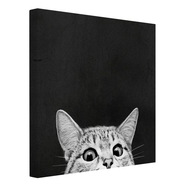 Cuadros de gatos Illustration Cat Black And White Drawing