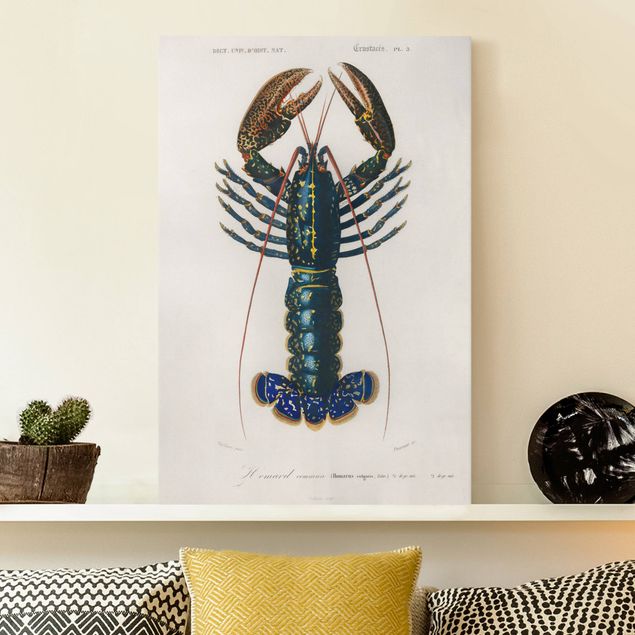 Decoración en la cocina Vintage Board Blue Lobster