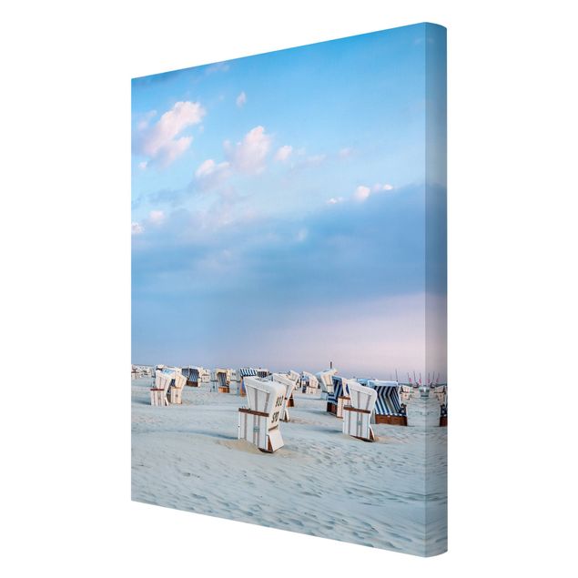 Cuadros con mar Beach Chairs On The North Sea Beach