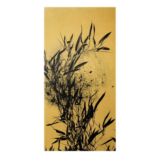 Cuadro con paisajes Graphical Plant World - Black Bamboo