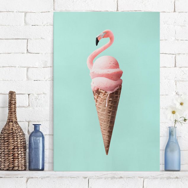 Decoración cocina Ice Cream Cone With Flamingo