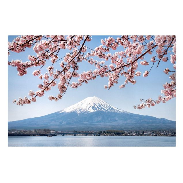 Cuadros montañas Cherry Blossoms With Mt. Fuji