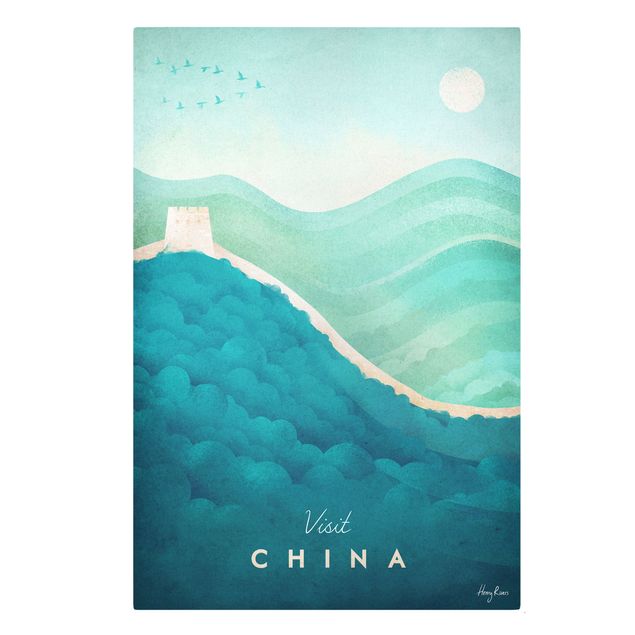 Lienzos de cuadros famosos Travel Poster - China
