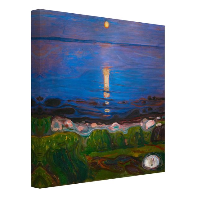 Cuadros famosos Edvard Munch - Summer Night By The Beach