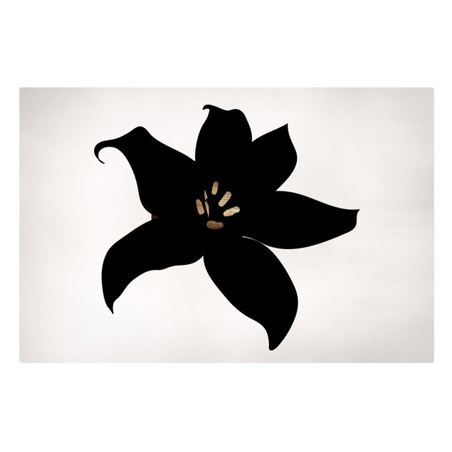 Lienzos de flores Graphical Plant World - Orchid Black And Gold