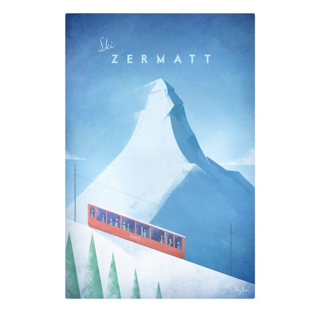 Cuadro con paisajes Travel Poster - Zermatt