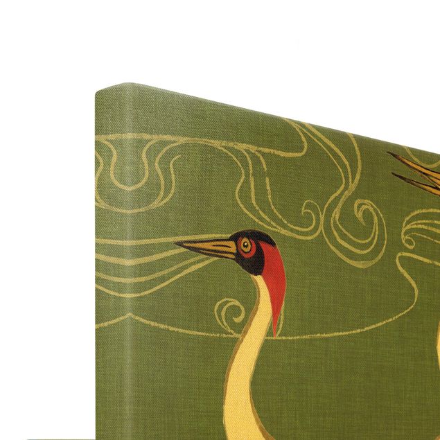Lienzos decorativos Crane With Golden Feathers I
