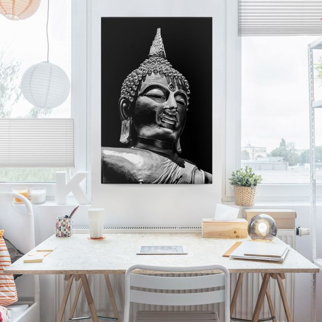 Lienzos de cuadros famosos Buddha Statue Face