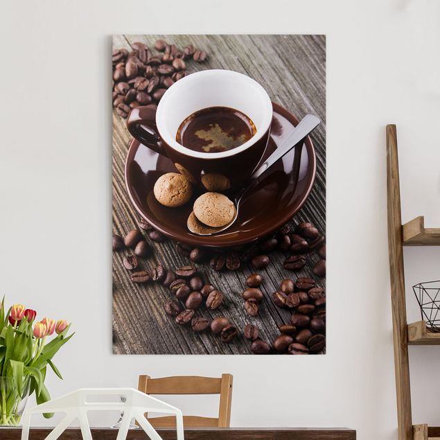 Decoración en la cocina Coffee Mugs With Coffee Beans