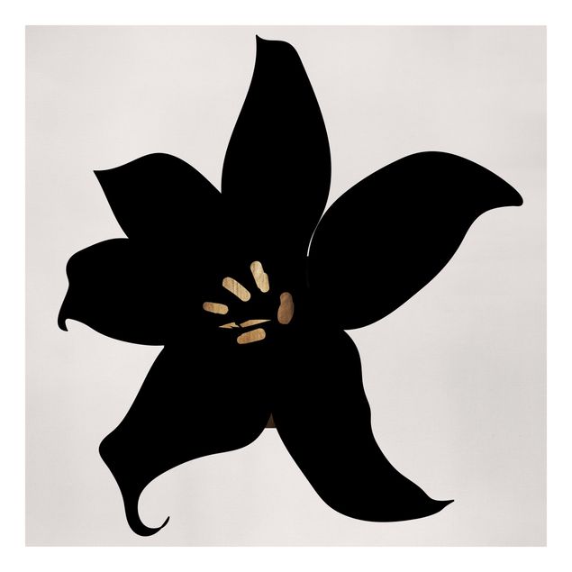 Lienzos flores Graphical Plant World - Orchid Black And Gold