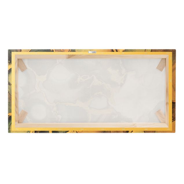 Cuadros en lienzo Marble Watercolour With Gold