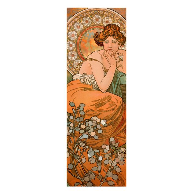 Cuadros en lienzo de flores Alfons Mucha - Gemstones - Topaz