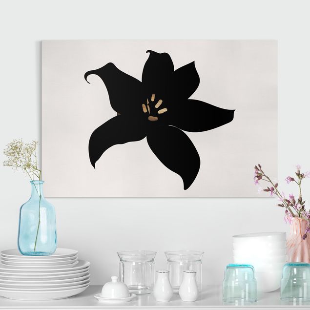 Cuadros de orquideas Graphical Plant World - Orchid Black And Gold