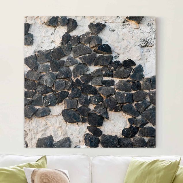 Decoración de cocinas Wall With Black Stones