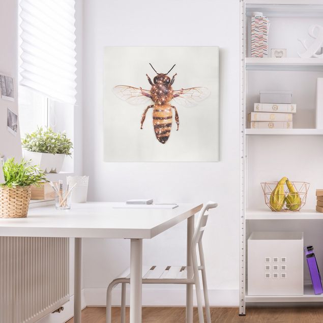 Láminas de cuadros famosos Bee With Glitter