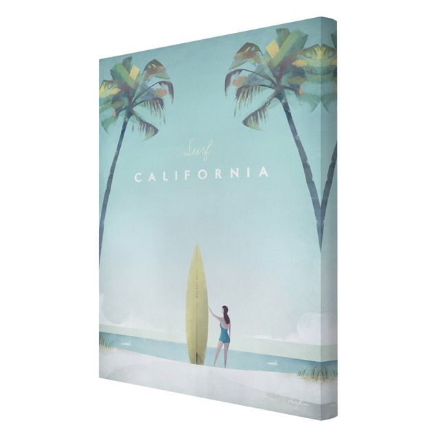 Lienzos de cuadros famosos Travel Poster - California