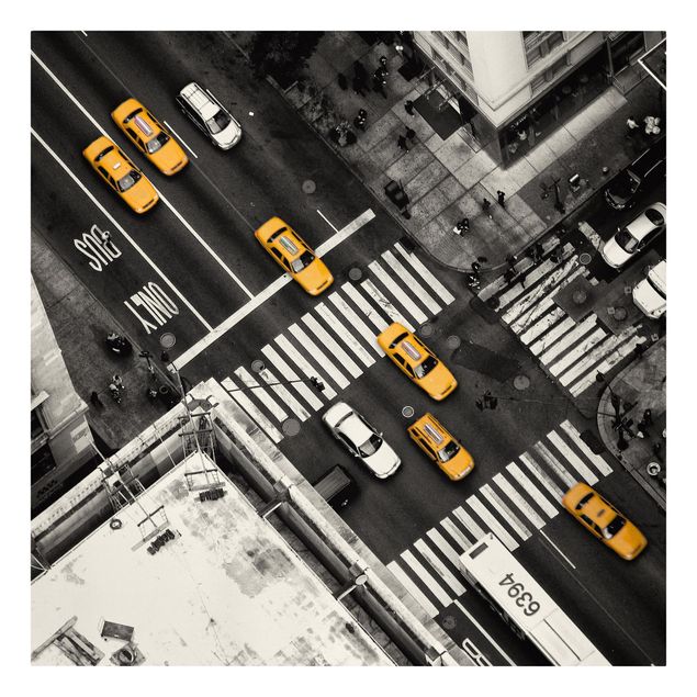 Lienzos en blanco y negro New York City Cabs