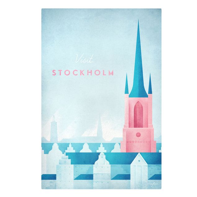 Cuadros azules Travel Poster - Stockholm