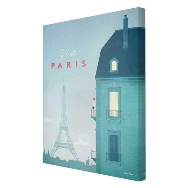 Lienzos de cuadros famosos Travel Poster - Paris