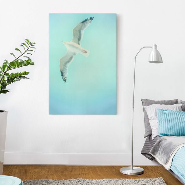 Lienzos de cuadros famosos Blue Sky With Seagull