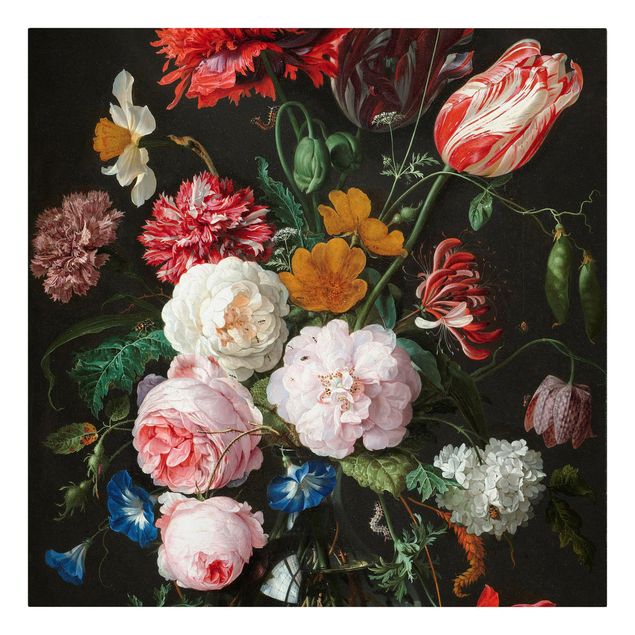 Cuadros plantas Jan Davidsz De Heem - Still Life With Flowers In A Glass Vase