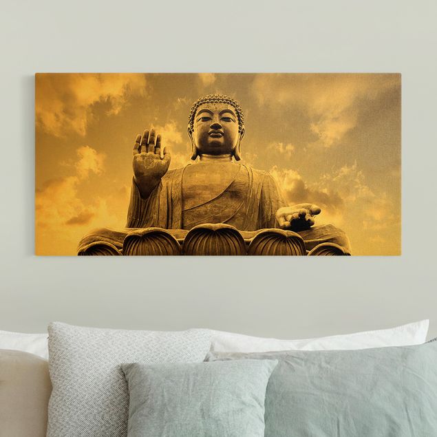Lienzos dorados Big Buddha Sepia