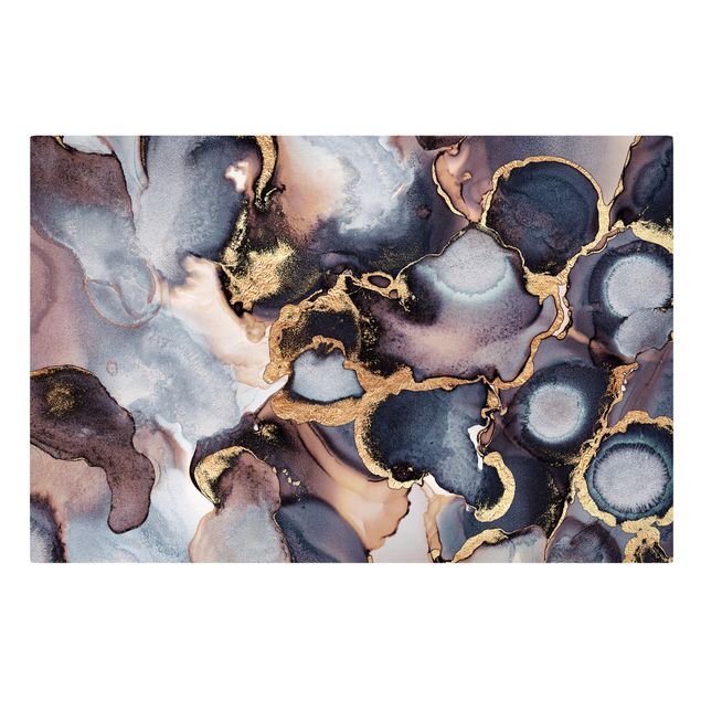 Cuadros famosos Marble Watercolour With Gold