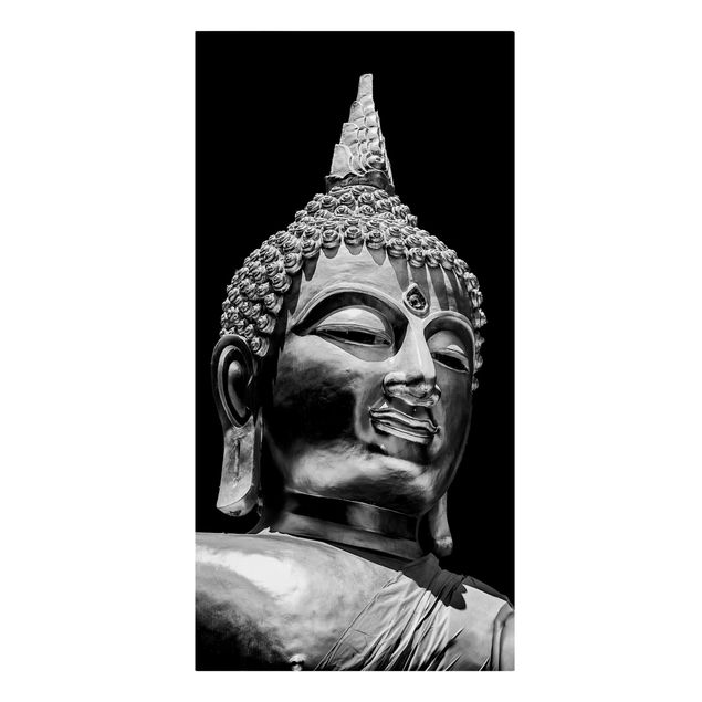 Cuadros en blanco y negro Buddha Statue Face