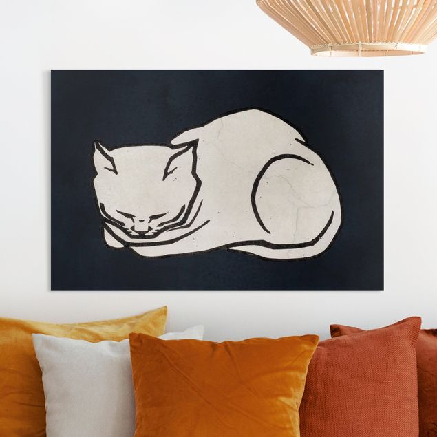 Decoración cocina Sleeping Cat Illustration