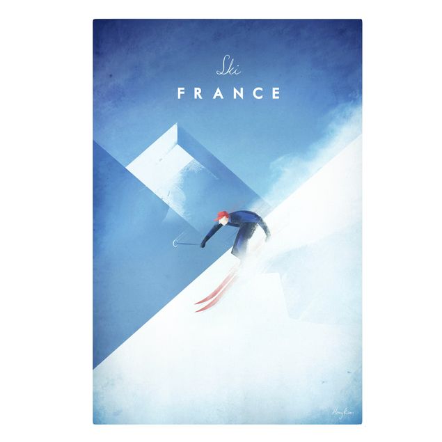 Lienzos de ciudades Travel Poster - Ski In France