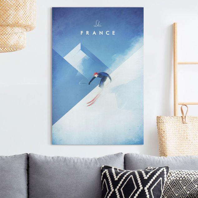 Decoración de cocinas Travel Poster - Ski In France