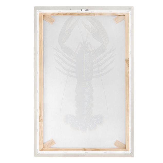 Lienzos decorativos Vintage Board Blue Lobster