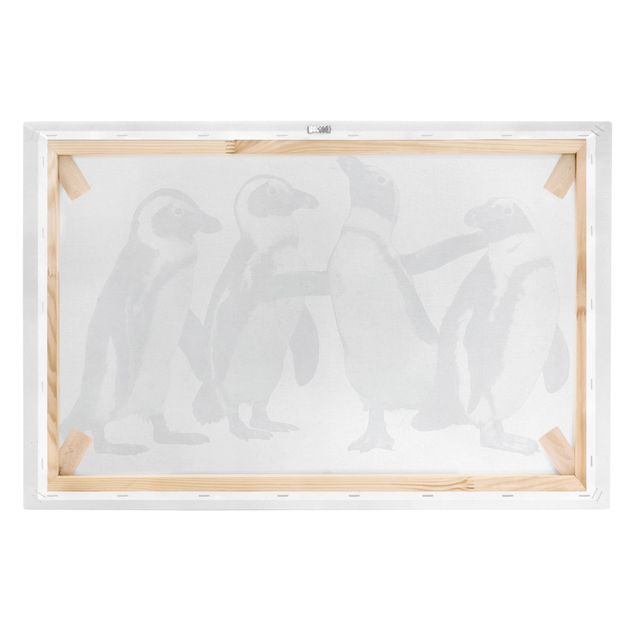 Cuadros en blanco y negro Illustration Penguins Black And White Watercolour