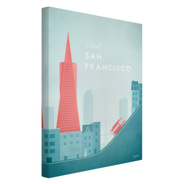 Lienzos de cuadros famosos Travel Poster - San Francisco