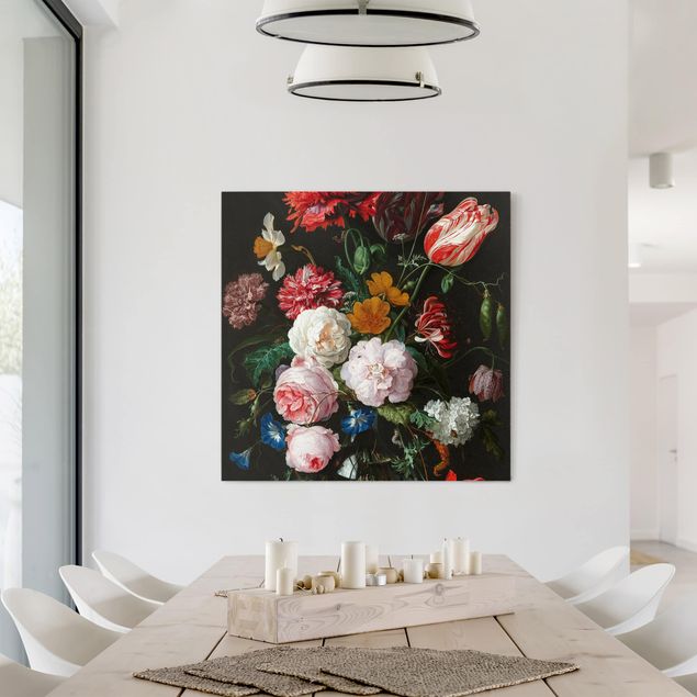 Estilos artísticos Jan Davidsz De Heem - Still Life With Flowers In A Glass Vase