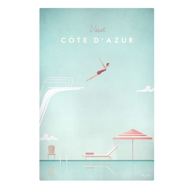 Lienzos de ciudades Travel Poster - Côte D'Azur