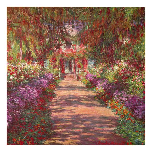 Cuadros de árboles Claude Monet - Pathway In Monet's Garden At Giverny
