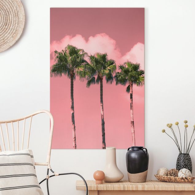Decoración en la cocina Palm Trees Against Sky Pink