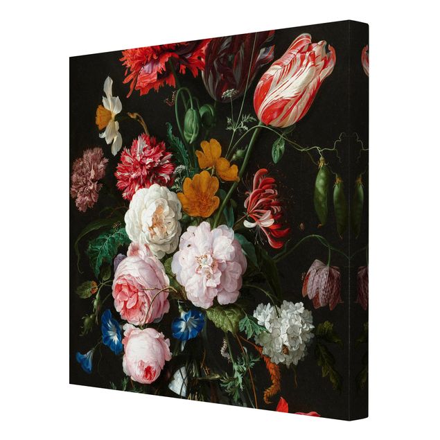 Cuadros de flores Jan Davidsz De Heem - Still Life With Flowers In A Glass Vase