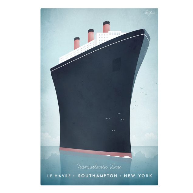 Lienzos de cuadros famosos Travel Poster - Cruise Ship