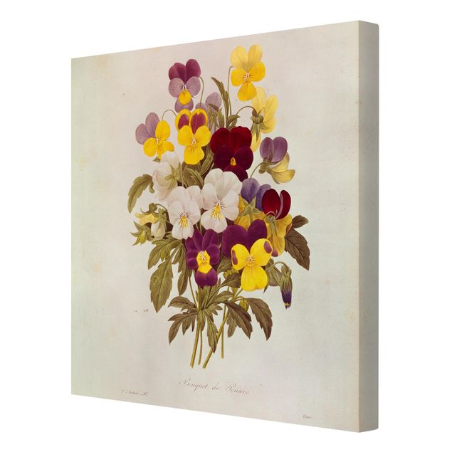 Cuadros de flores Pierre Joseph Redoute - Bouquet Of Pansies