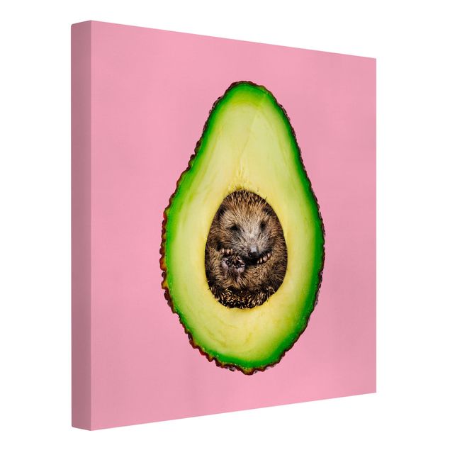 Lienzos de cuadros famosos Avocado With Hedgehog