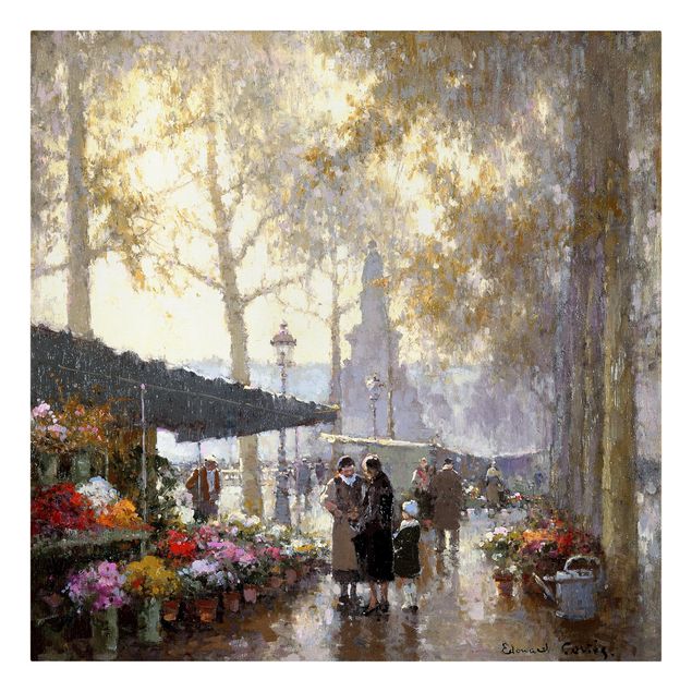 Cuadros en lienzo de flores Gaston De Latouche - The Flower Market