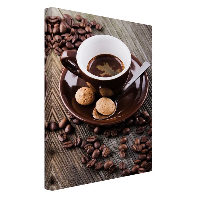 Lienzos de cuadros famosos Coffee Mugs With Coffee Beans