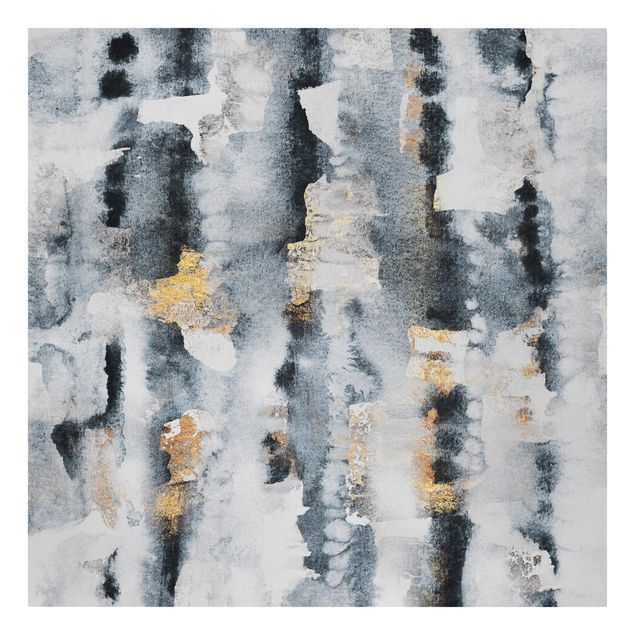 Cuadros Elisabeth Fredriksson Abstract Watercolour With Gold