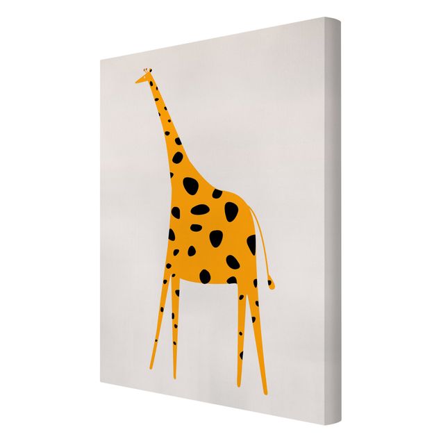 Lienzos de animales Yellow Giraffe