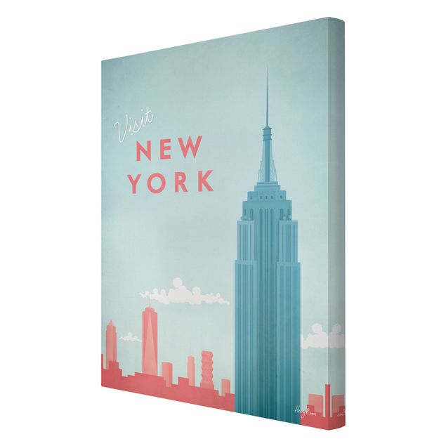 Lienzos de cuadros famosos Travel Poster - New York